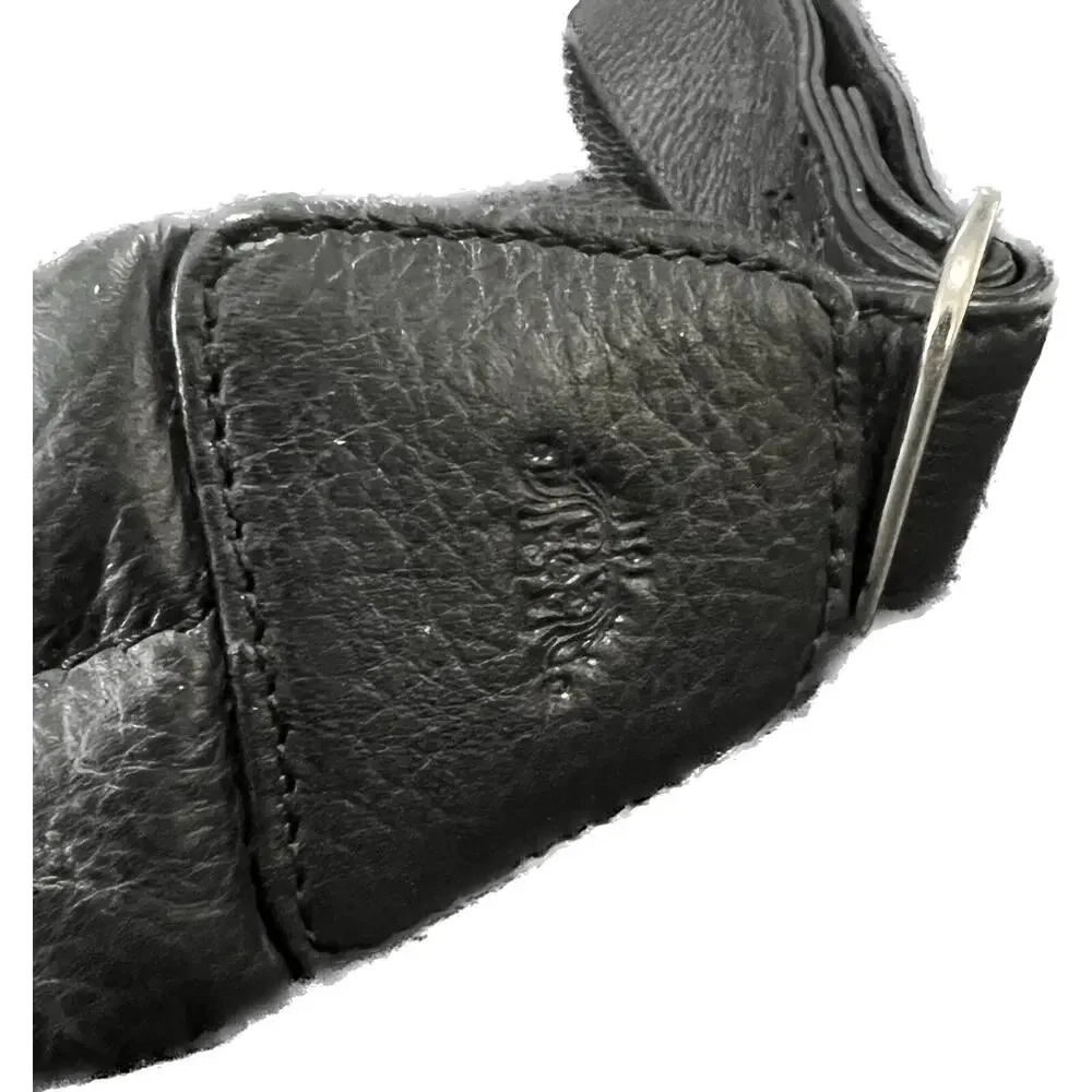 BOSCA Black Soft Leather Double Gusset Flapover Briefcase Messenger Bag